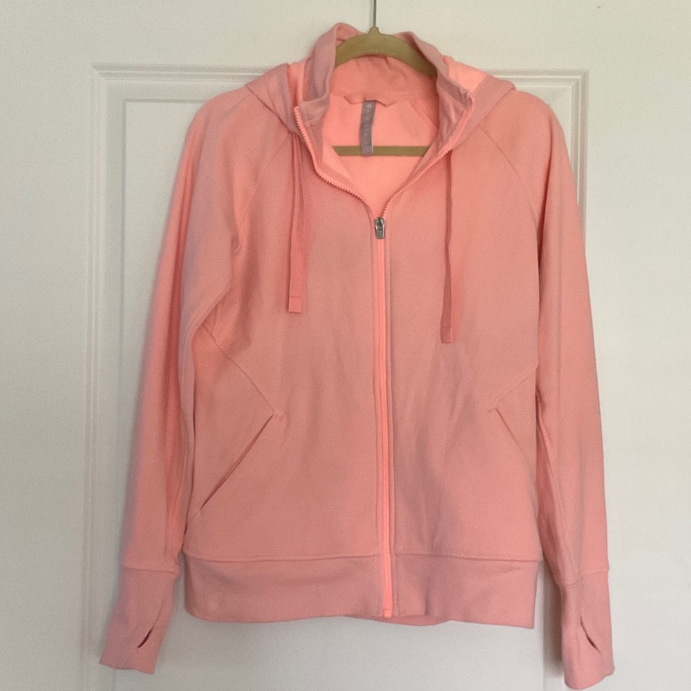 Athleta Beautiful Peach Zip-Up Hoodie